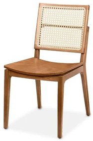 Cadeira Marcela Tela Sextavada Natural com Estrutura Castanho Claro - 74244 Sun House