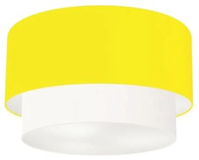Plafon de Sobrepor Cilíndrico SP-3045 Cúpula Cor Amarelo Branco