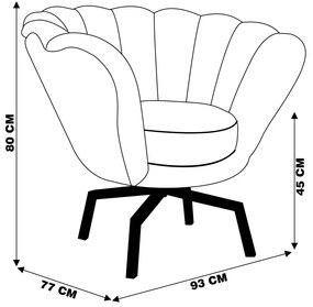 Kit 2 Poltronas Decorativas Crown Pés Spider Giratório Veludo Rosa G15 - Gran Belo