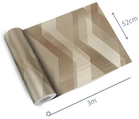 Papel de parede adesivo geométrico marrom