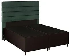 Cabeceira com Base Cama Box Casal Queen 158x198 Hit ID5 Corano Marrom/