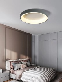 Plafons para quarto nordic minimalista moderno italiano redondo lâmpadas led sala de estar iluminação quarto criativo lâmpada do teto - A - Branco frio | Dia 30cm