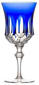 Taça de Cristal Lapidado Artesanal p/ Vinho Branco - Azul Escuro - 55  Azul Escuro - 55