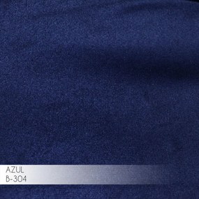 Sofá 3 Lugares Sala de Estar Eros 180 cm Veludo Azul Bic Base Fixa G15 - Gran Belo