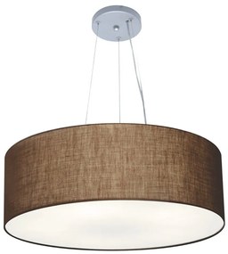 Lustre Pendente Cilíndrico Vivare Md-4070 Cúpula em Tecido 80x30cm - Bivolt