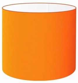 Cúpula em tecido cilíndrica abajur luminária cp-4113 30x25cm laranja