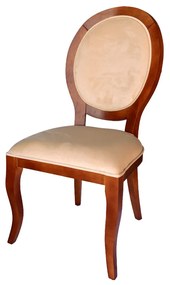 Cadeira Delicate Medalhão - Tecido Veludo Nude  Kleiner