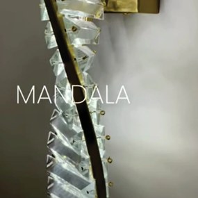 Arandela Mandala 08X12,5X50Cm Led 8W 3000K Bivolt Dourado Escovado - U...