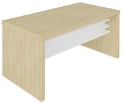 Conjunto Escritório 3 Peças Mesa 158cm Corp A06 Carvalho/Branco - Mpoz