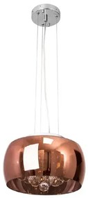 Pendente Metal Cristal Vidro 28Cm Yamamura - COBRE