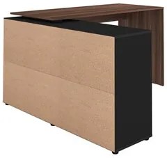 Conjunto Escritório Home Office 4 Peças Side A06 Ipê/Preto - Mpozenato