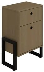 Gaveteiro Home Office 2 gavetas Estilo Industrial New Port F02 Nature