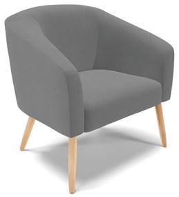 Poltrona Decorativa Pé Palito Natural Stella Linho D03 - D'Rossi - A26 Grafite