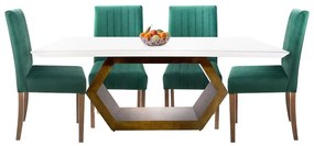 Conjunto Sala de Jantar Mesa Claire com 6 Cadeiras Capital - Wood Prime 43024