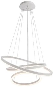 Pendente Led Metal Aluminio Acrilico 100W 3000K Danza - BRANCO