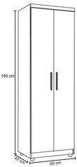 Kit 2 Armários Multiuso Organizador 2 Portas Sabrina Branco - AJL Móve