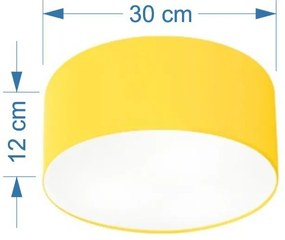 Plafon Para Quarto Cilíndrico SQ-3010 Cúpula Cor Amarelo