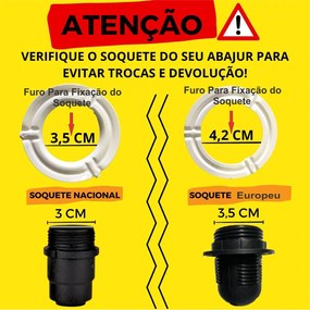 Cúpula abajur e luminária cilíndrica vivare cp-7012 Ø30x25cm - bocal nacional - Bordô