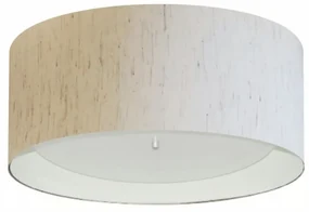 Plafon Para Corredor Cilíndrico SC-3161 Cúpula Cor Linho Bege Branco