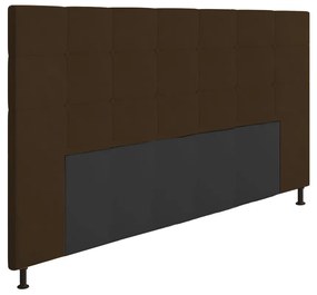 Cabeceira Stambul Para Cama Box King 195 cm Suede - D'Rossi - Marrom