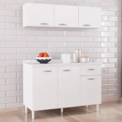 Armário de Cozinha CP01 Com Tampo 120cm Classic P11 Branco - Mpozenato