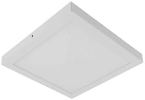 Plafon Led Sobrepor Quadrado Aluminio Branco 24W Yamamura - LED BRANCO FRIO (6000K)