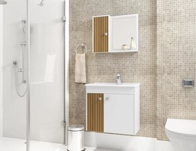 Conjunto Para Banheiro Munique Branco Ripado – Bechara Móveis