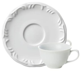 Xicara Café Sem Pé Com Pires 80 Ml Porcelana Schmidt - Mod. Pomerode 114