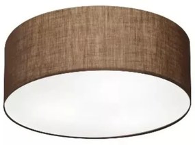 Plafon Cilíndrico Md-3046 Cúpula em Tecido 35x12cm Café - Bivolt