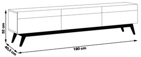 Rack Bancada 3 Gavetas 180cm Amy Branco Acetinado G29 - Gran Belo