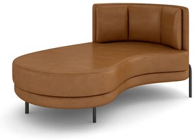 Sofá Chaise Lado Esquerdo Downey Sala de Estar PU Whisky G15 - Gran Belo