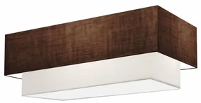 Plafon Para Sala de Jantar Retangular SJ-3072 Cúpula Cor Café Branco