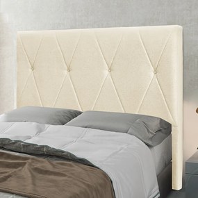 Cabeceira Cama Box Casal 140 cm Aquilla Linho S04 - D'Rossi - Perola