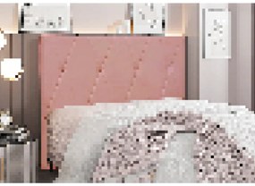 Cabeceira Cama Box Queen 160 cm Aquilla Veludo Rosa S04 - D'Rossi