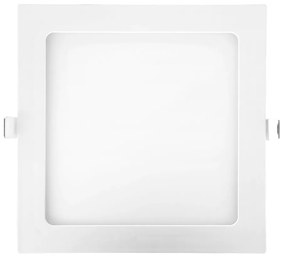 Luminária De Embutir Quadrado 18W 6500K Led Bivolt 22X22X2,5Cm Downlig... (Branco)