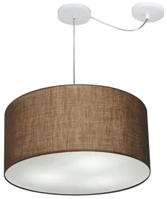Lustre Pendente Cilíndrico Com Desvio Café MJ-4238 Para Mesa de Jantar e Estar