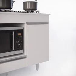 Balcão Multiuso para Cooktop 4 Bocas Georgia Branco - Lumil Móveis