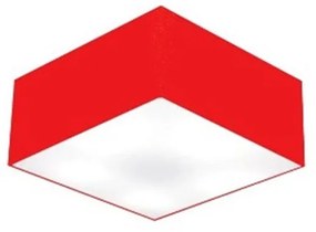 Plafon Para Corredor Quadrado SC-3000 Cúpula Cor Vermelho