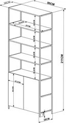 Kit 2 Estantes Livreiros Decorativas Estilo Industrial Steel Quadra Ve