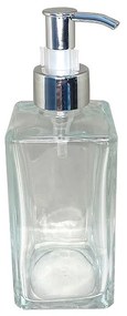 1 Vidro Saboneteira Transparente 250ml e 1Tampa Fina Slim