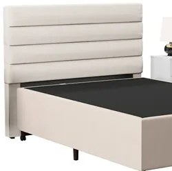 Cabeceira com Base para Cama Box Casal 138x188cm Hit ID5 Linho Cru/Sue