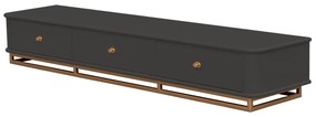 Rack Curve G - Cinza Imperador c/ Detalhes Dourado Soleil  Kleiner