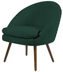 Poltrona Decorativa Pés Palito Rafa C-117 Linho Tressê Verde - Domi