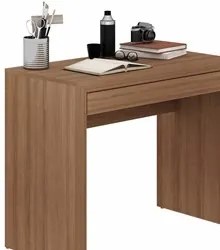 Mesa para Home Office com Gaveta ME4107 Amendoa - Tecno Mobili