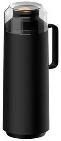 Garrafa Térmica Tramontina Exata em Polipropileno Preto com Ampola de Vidro 1 Litro