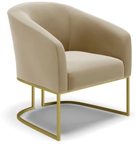 Cadeira Sala de Jantar Base Industrial Dourado Stella Suede D03 - D'Rossi - Marrom Rato