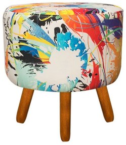 Puff Dora Redondo Estampado Color D18 - D'Rossi