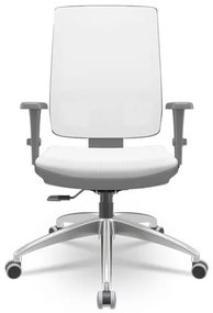 Cadeira Brizza Diretor Grafite Tela Branca Assento Aero Branco Base RelaxPlax Alumínio - 65985 Sun House