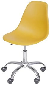 Cadeira Eames com Rodizio Polipropileno Acafrao - 49335 Sun House