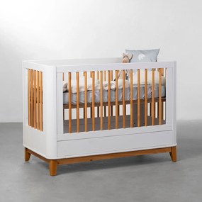 Berço Mini Cama Boom Slim Square - Branco Fosco